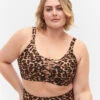 Leopard Print Bikini Bra With Thong Detail -Chic Soldes S00522E 9990 ModelFront