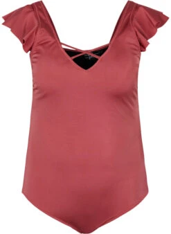 Swimsuit With Ruffle Sleeves -Chic Soldes S00583A 1338 Front