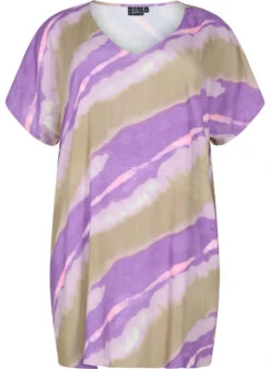 Printed Beach Dress In Viscose -Chic Soldes S00613B 9990 Front