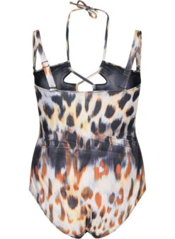 Printed Swimsuit With Detachable Straps -Chic Soldes S00670A 9990 Back