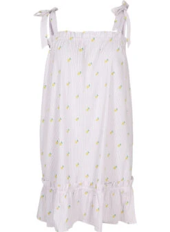Beach Dress In Cotton With Tie Straps -Chic Soldes S00719A 9990 Front