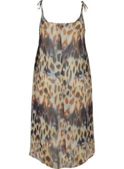 Leopard Printed Beach Dress With Straps -Chic Soldes S00722B 9992 Back