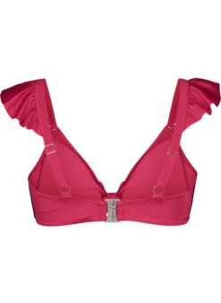 Bikini Top With Ruffles And Removable Pads -Chic Soldes S00726P 0865 Back