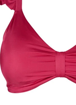 Bikini Top With Ruffles And Removable Pads -Chic Soldes S00726P 0865 Details1