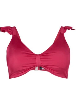 Bikini Top With Ruffles And Removable Pads -Chic Soldes S00726P 0865 Front