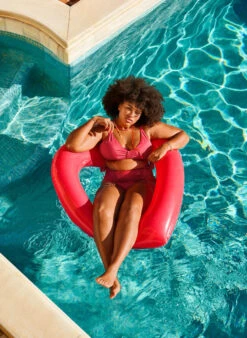 Bikini Top With Ruffles And Removable Pads