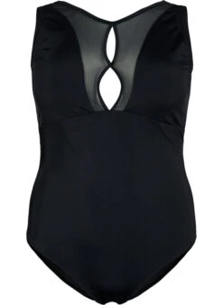 Swimsuit With Mesh Detail In Front -Chic Soldes S00730A 0199 Front
