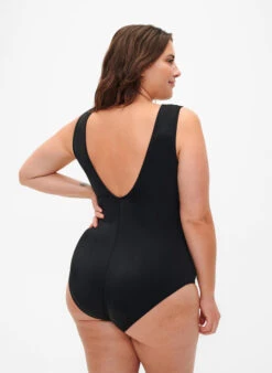 Swimsuit With Mesh Detail In Front -Chic Soldes S00730A 0199 ModelBack