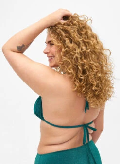 Glitter Triangle Bikini Top -Chic Soldes S00748A 0660 ModelBack