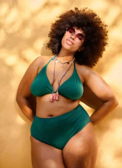 Glitter Bikini Briefs With A High Waist