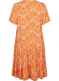 Zizzi Short-sleeved Viscose Dress With Print -Chic Soldes V00035A 2316 Back
