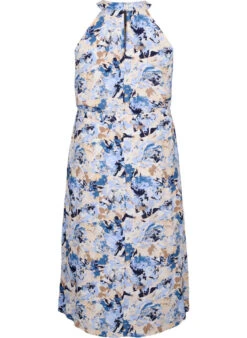 Zizzi Viscose Cocktail Dress With Halterneck -Chic Soldes V00035W 8003 Back