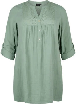 Zizzi Tunic In Cotton With Embroidery Anglaise -Chic Soldes V00037N 1598 Front
