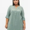 Zizzi Tunic In Cotton With Embroidery Anglaise -Chic Soldes V00037N 1598 ModelFront