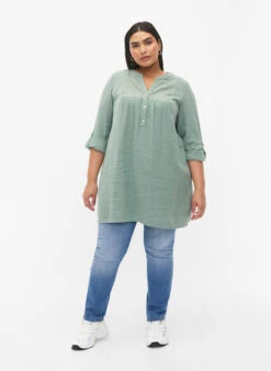 Zizzi Tunic In Cotton With Embroidery Anglaise -Chic Soldes V00037N 1598 ModelFullBody