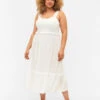 Zizzi Viscose Midi Dress With Smock 2 Zizzi Viscose Midi Dress With Smock -Chic Soldes V00038I 1101 ModelFront