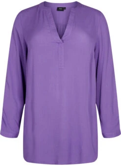 Zizzi Viscose Tunic With V-neckline -Chic Soldes V00038N 2297 Front