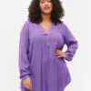 Zizzi Viscose Tunic With V-neckline -Chic Soldes V00038N 2297 ModelFront