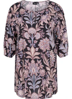Zizzi Tunica In Viscose With 3/4 Sleeves