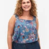 Zizzi Printed Viscose Top With A-shape -Chic Soldes V00040I 9997 ModelFront
