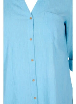 Zizzi Blouse With 3/4-length Sleeves And Buttons -Chic Soldes V00047G 1430 Details1