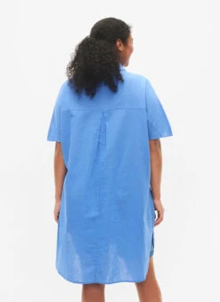 Zizzi Long Shirt With Short Sleeves -Chic Soldes V00047Z 0855 ModelBack