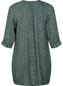 Zizzi Tunic In Viscose With Print And 3/4 Sleeves -Chic Soldes V00061X 9994 Back