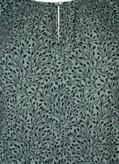 Zizzi Tunic In Viscose With Print And 3/4 Sleeves -Chic Soldes V00061X 9994 Details1