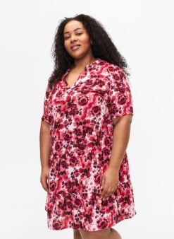 Zizzi Cotton Dress With Floral Print