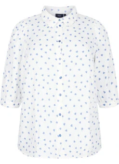 Zizzi Shirt Blouse With 3/4 Sleeves -Chic Soldes V00064C 1101 Front