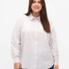 Zizzi Long-sleeved Cotton Shirt -Chic Soldes V00065A 9990 ModelFront