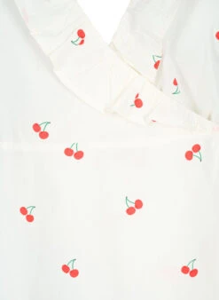 Zizzi Cherry Print Wrap Blouse In Cotton -Chic Soldes V00066B 9990 Details1