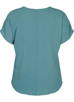 Zizzi Blouse With Short Sleeves And A Round Neckline -Chic Soldes V10000A 0826 Back
