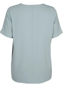 Zizzi Short-sleeved Blouse With V-neckline -Chic Soldes V10000B 1598 Back