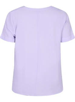 Zizzi Short-sleeved V-neck Blouse -Chic Soldes V10000B 1716 Back