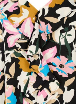 Zizzi Printed Blouse With Ruffles -Chic Soldes V10000D 9991 Details1