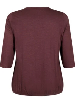 Zizzi Cotton Blouse With 3/4 Sleeves -Chic Soldes V50013J 1681 Back