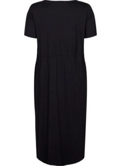 Zizzi Midi Dress In Cotton With Short Sleeves -Chic Soldes V50032P 0199 Back
