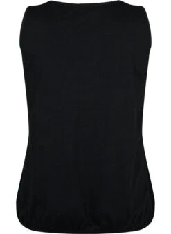 Zizzi Cotton Top With Round Neck And Lace Trim -Chic Soldes V50036E 0199 Back