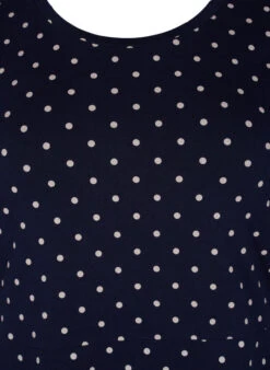 Zizzi Solid Cotton Dress With Short Sleeves -Chic Soldes V50036F 1496 Details1