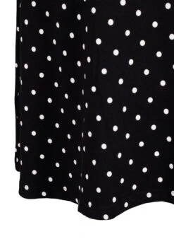 Zizzi Cotton Dress With Short Sleeves And Dots -Chic Soldes V50036H 0199 Details2
