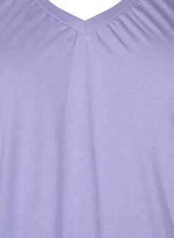 Zizzi Melange T-shirt With Elasticated Edge -Chic Soldes V50040D 1716 Details1