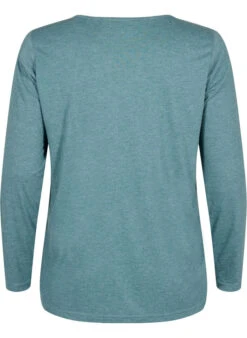 Zizzi Melange Blouse With Long Sleeves -Chic Soldes V50040H 0906 Back