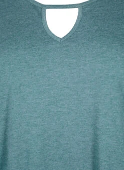 Zizzi Melange Blouse With Long Sleeves -Chic Soldes V50040H 0906 Details1