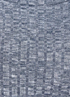 Zizzi Melange Blouse With Round Neck And 3/4 Sleeves -Chic Soldes V50044B 1473 Details2