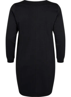 Zizzi Sweatshirt Dress With V-neckline -Chic Soldes V50086D 0199 Back