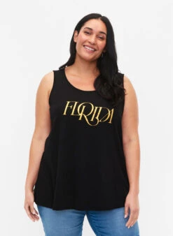 Zizzi Cotton Top With A-shape