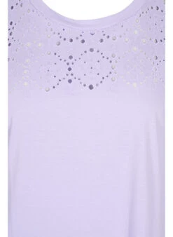 Zizzi Loose T-shirt With Embroidery Anglaise -Chic Soldes V50101F 1716 Details1