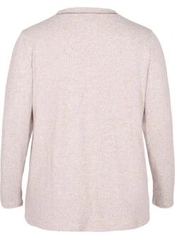Zizzi Top With V-neck And Long Sleeves -Chic Soldes V50122V 0701 Back