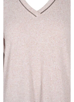 Zizzi Top With V-neck And Long Sleeves -Chic Soldes V50122V 0701 Details1